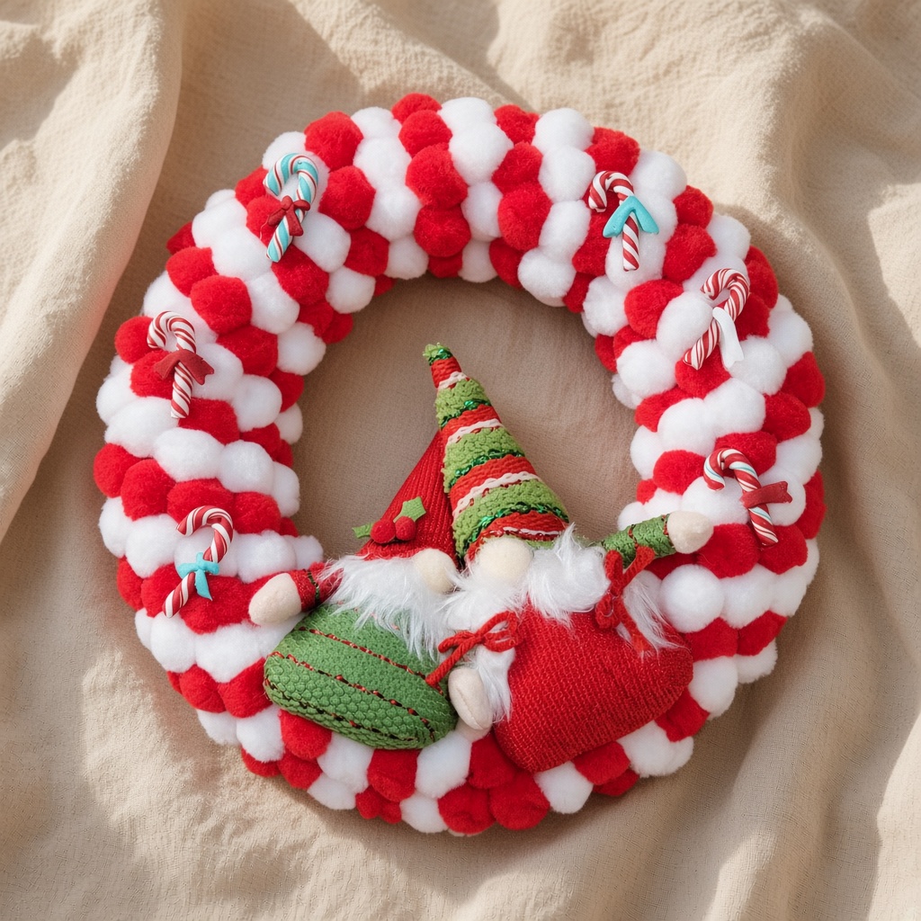 Gnome Christmas wreath