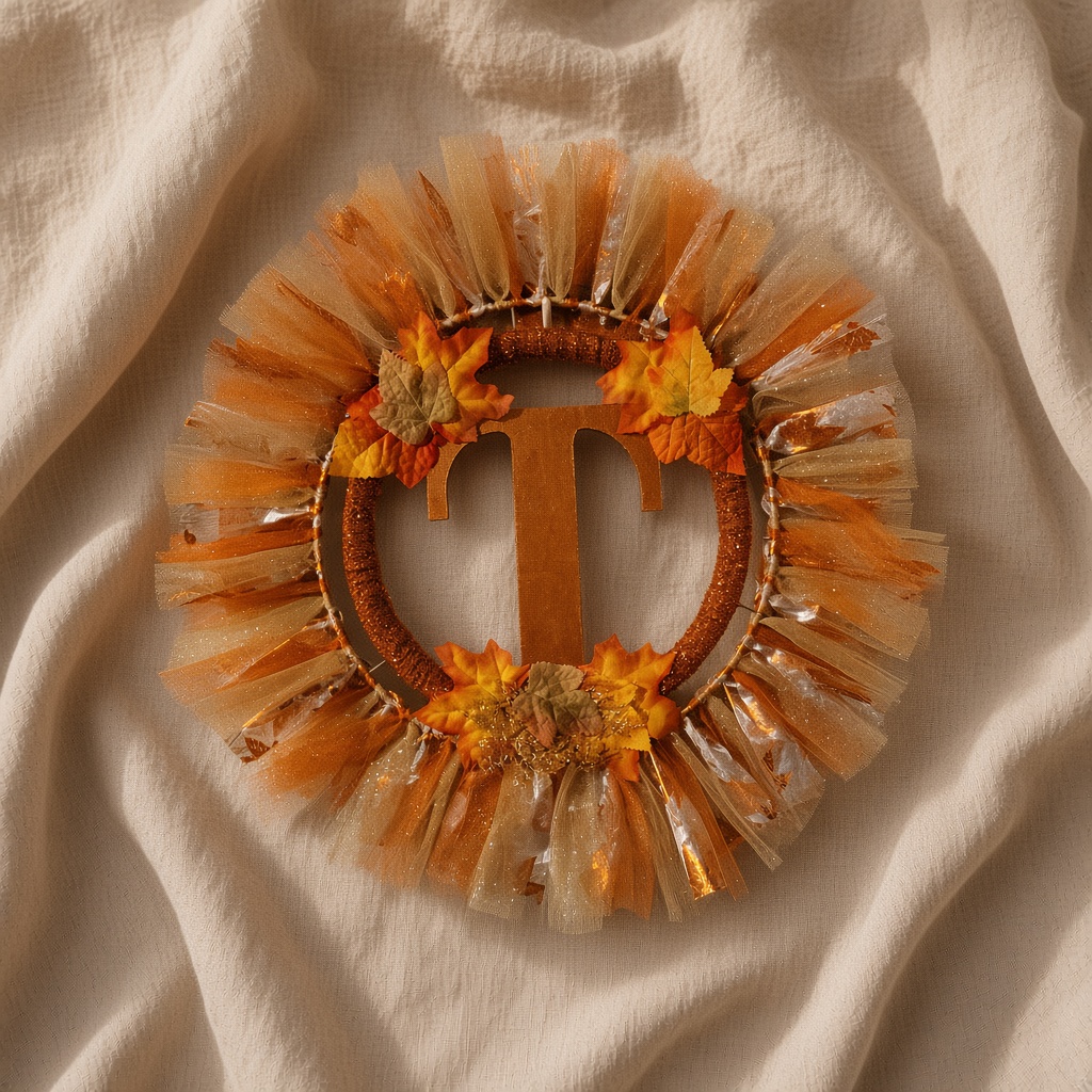 Monogram fall wreath