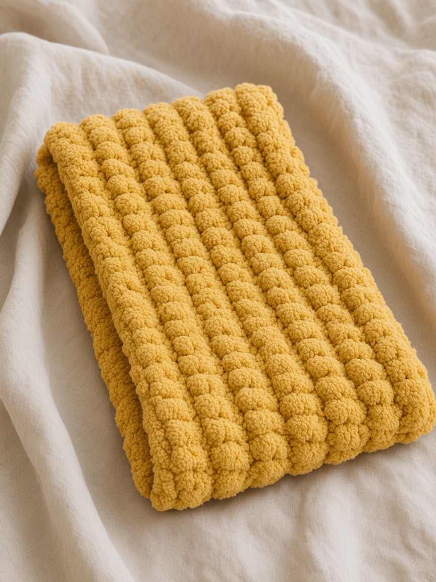 Mustard chenille scarf