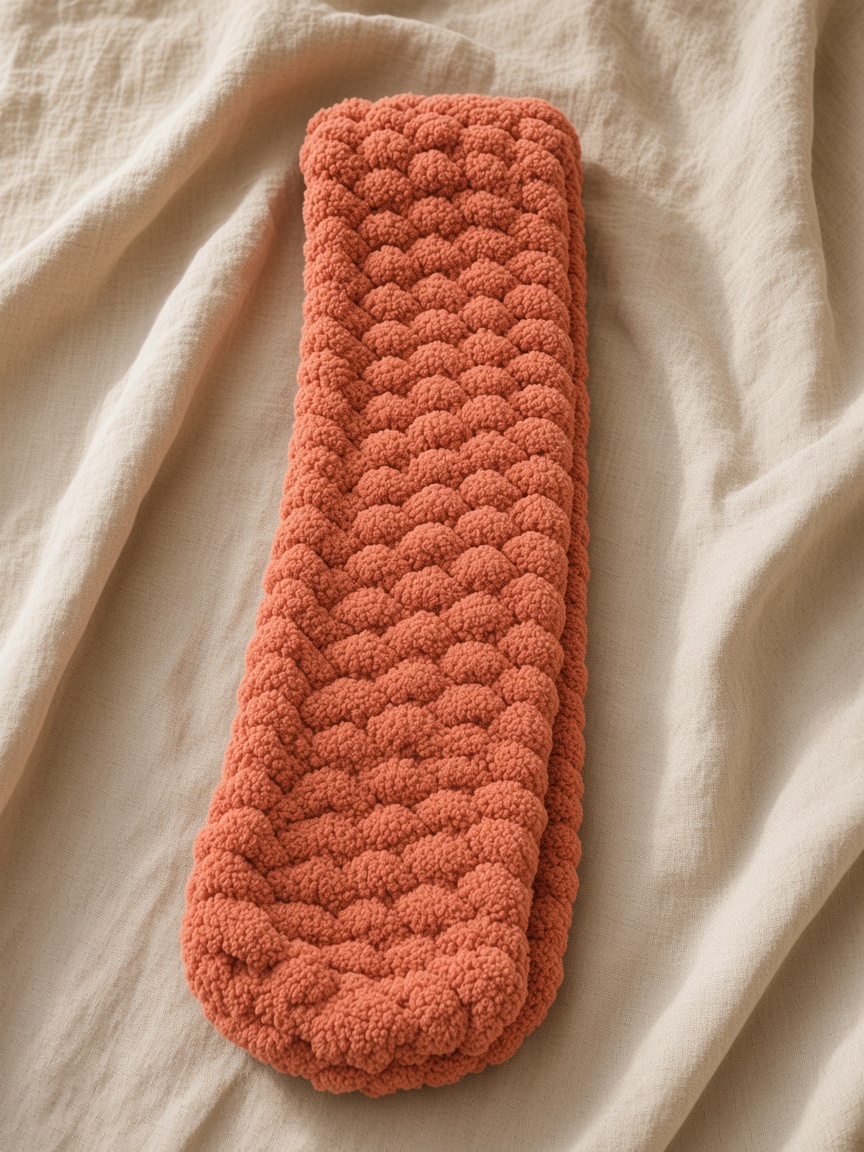 Terracotta chenille scarf